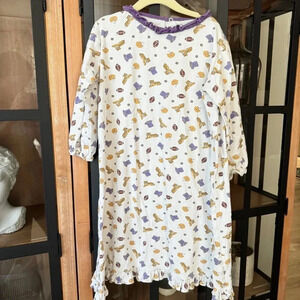 La Luna LSU tigers pajamas nightgown girls long sleeve ruffles dress Louisiana